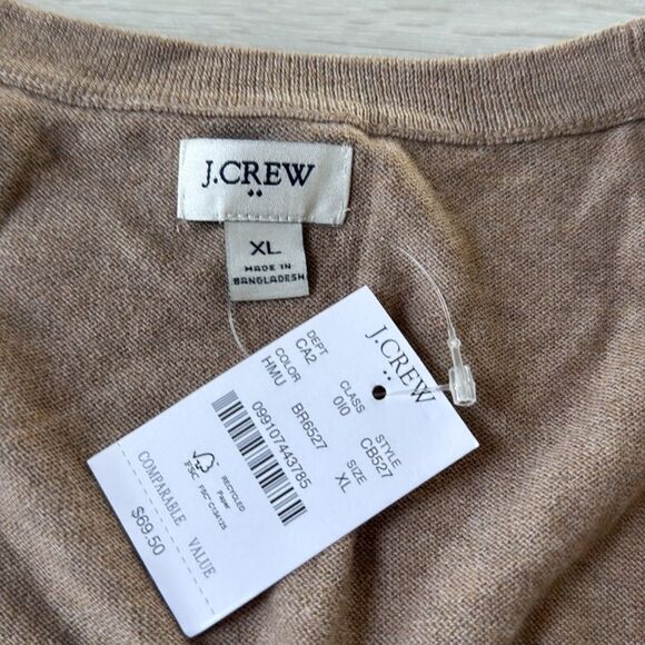 J.Crew Button-front sweater-vest tan size XL NWT in packaging - Picture 3 of 4